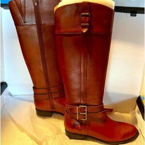 Leather Boots Cognac INC Frankii Size 8